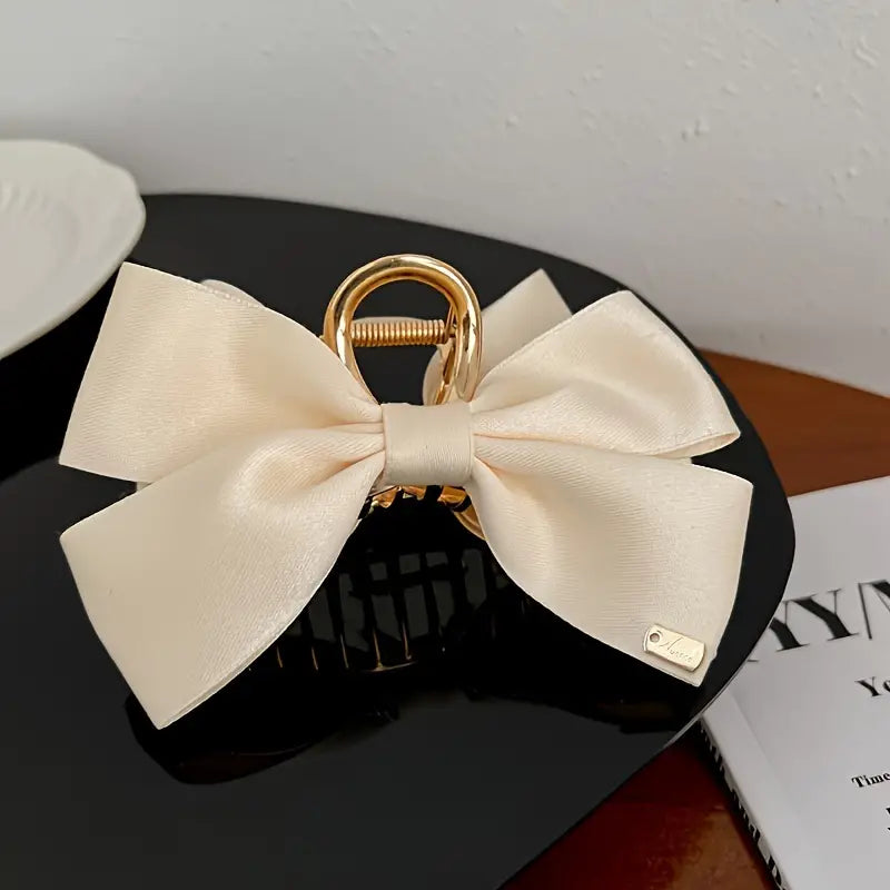 Metallic Large Satin Hair Claw Clip