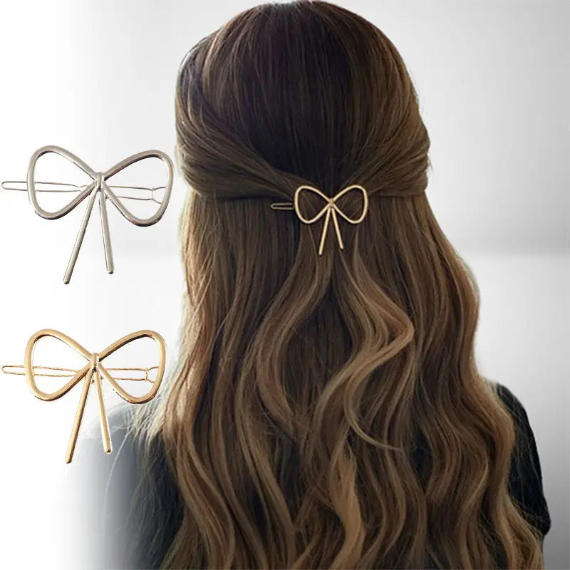 Gold bow Shaped Hair Clip