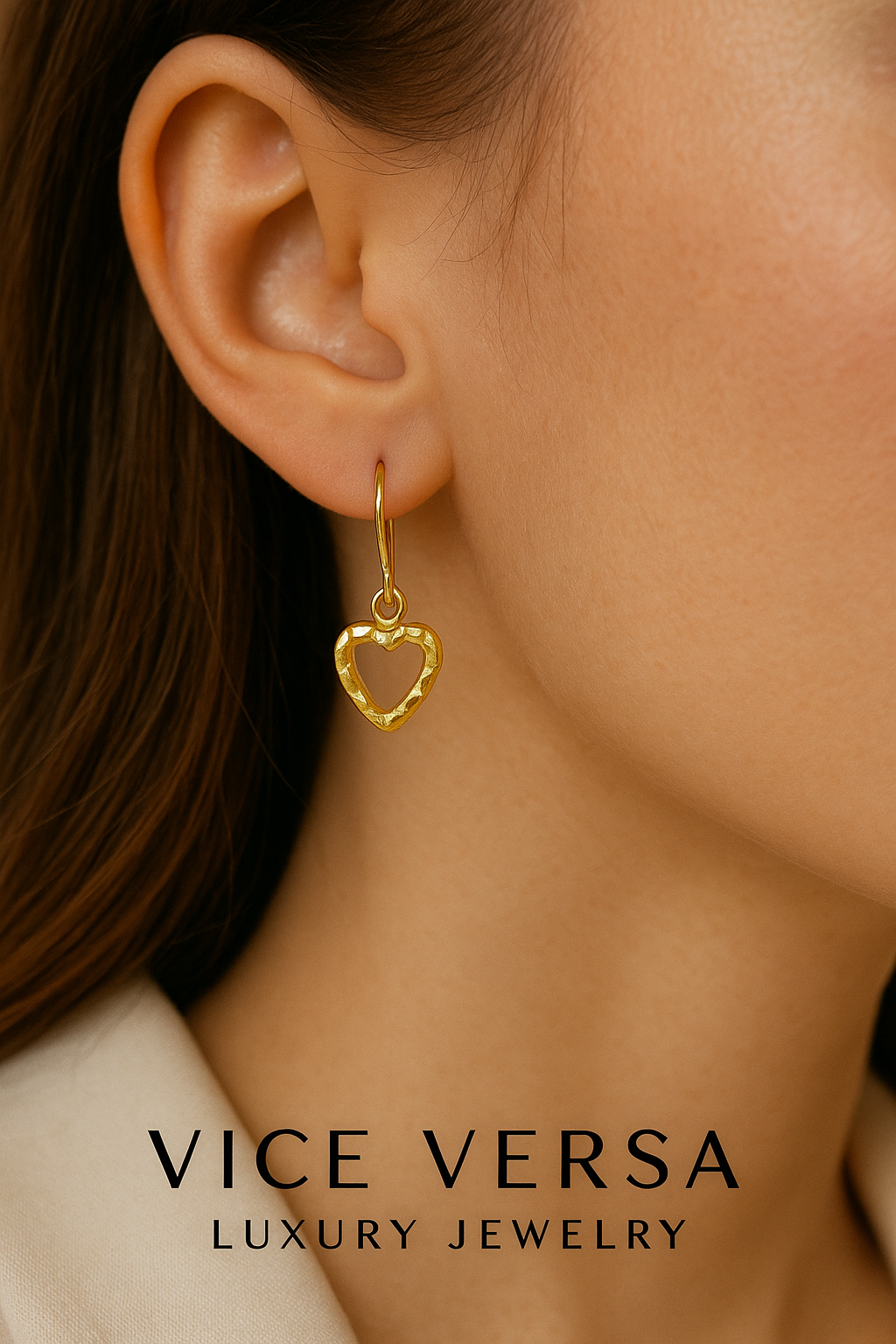 Pendientes colgantes de corazones