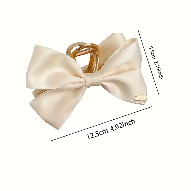 Metallic Large Satin Hair Claw Clip