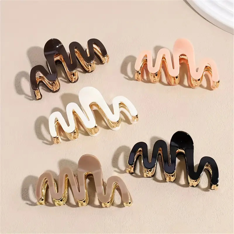 Pinzas para el pelo con forma de garra para cabello ondulado