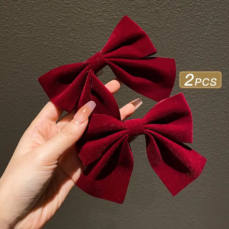 Velvet Bow Hair Clip