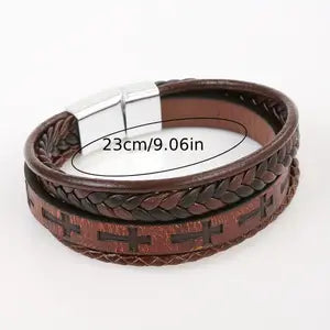 Leather Rope Hand Woven Men's Bracelet