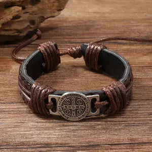 Leather Rope Hand Woven Men's Bracelet