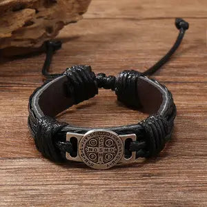 Leather Rope Hand Woven Men's Bracelet