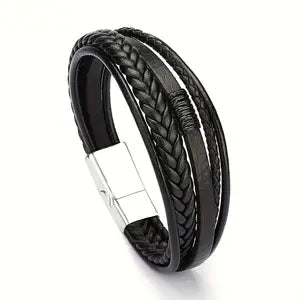 Leather Rope Hand Woven Men's Bracelet