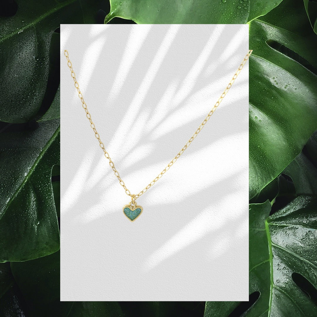 Handmade Blue heart Necklace