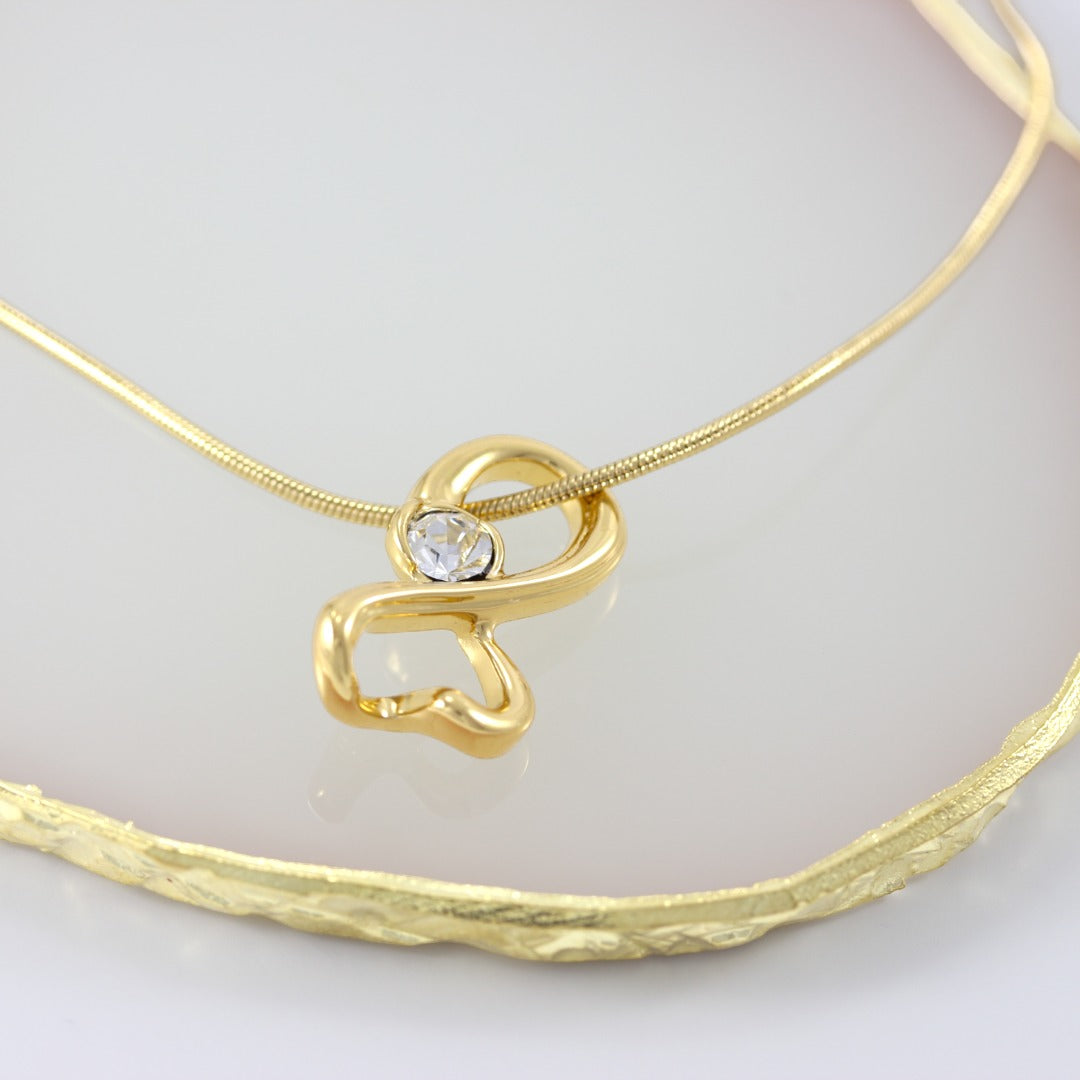 Infinite Heart Gold Plated 24K Necklace