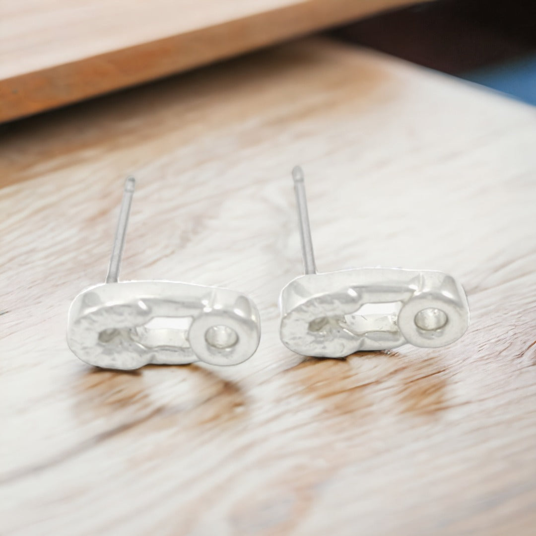 SILVER PLATED SMALL SANDALS EARRINGS
