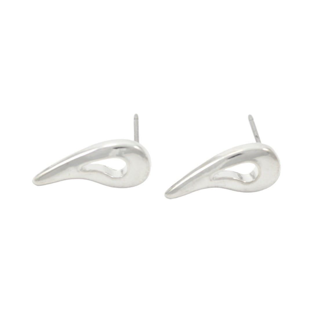 Small Drops Silver Plated Stud Earrings