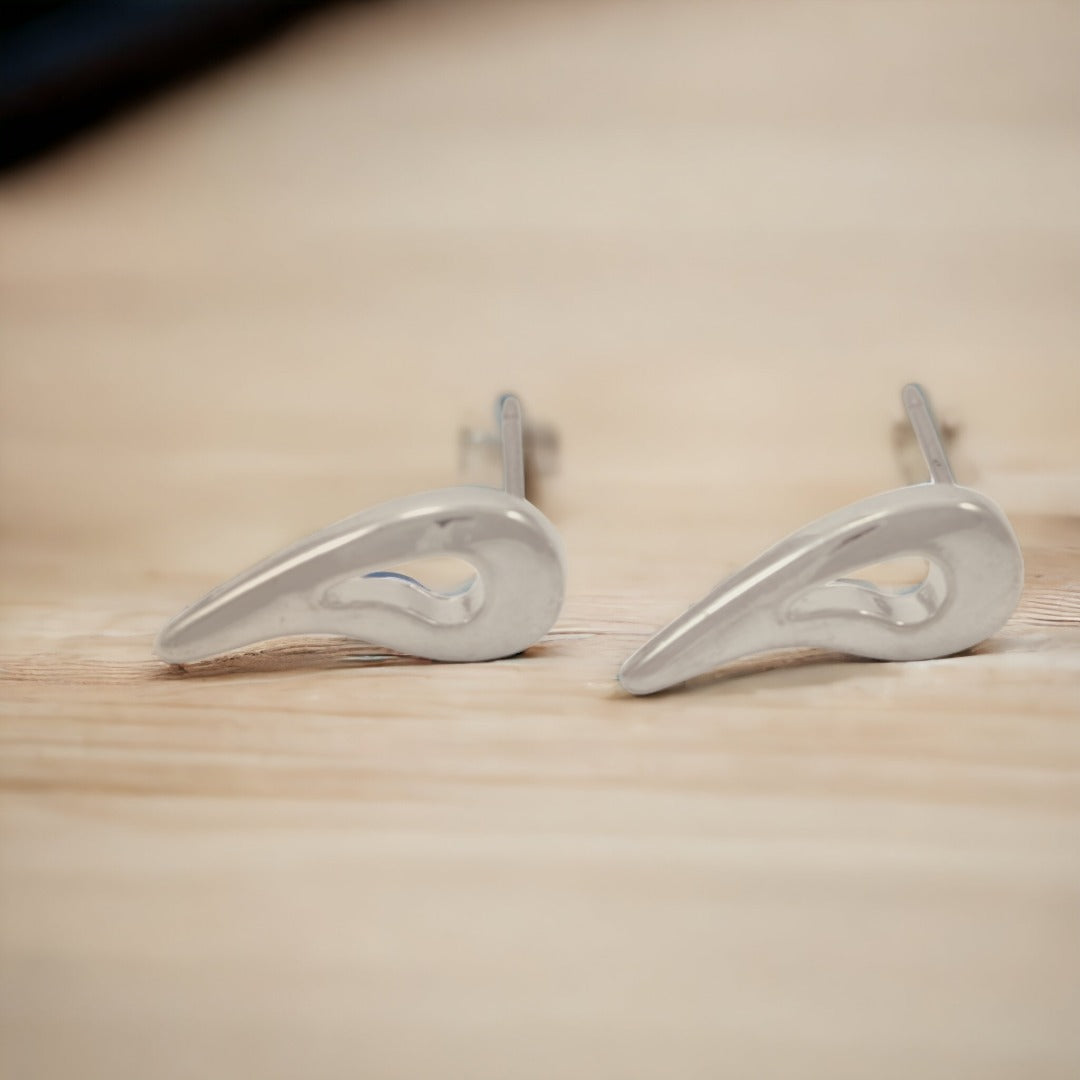 Small Drops Silver Plated Stud Earrings