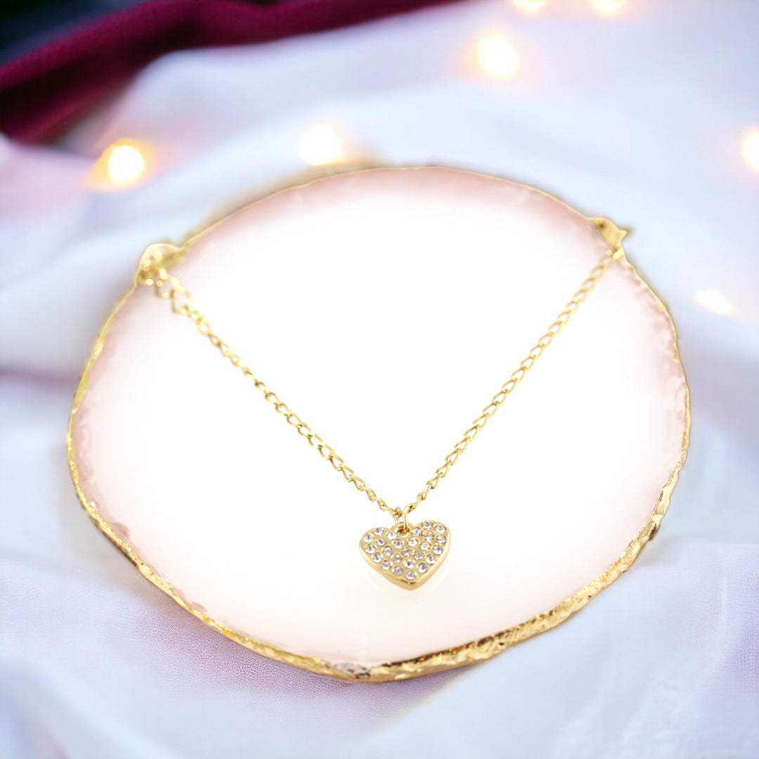 Heart Bracelet Gold Plated 24K Handmade