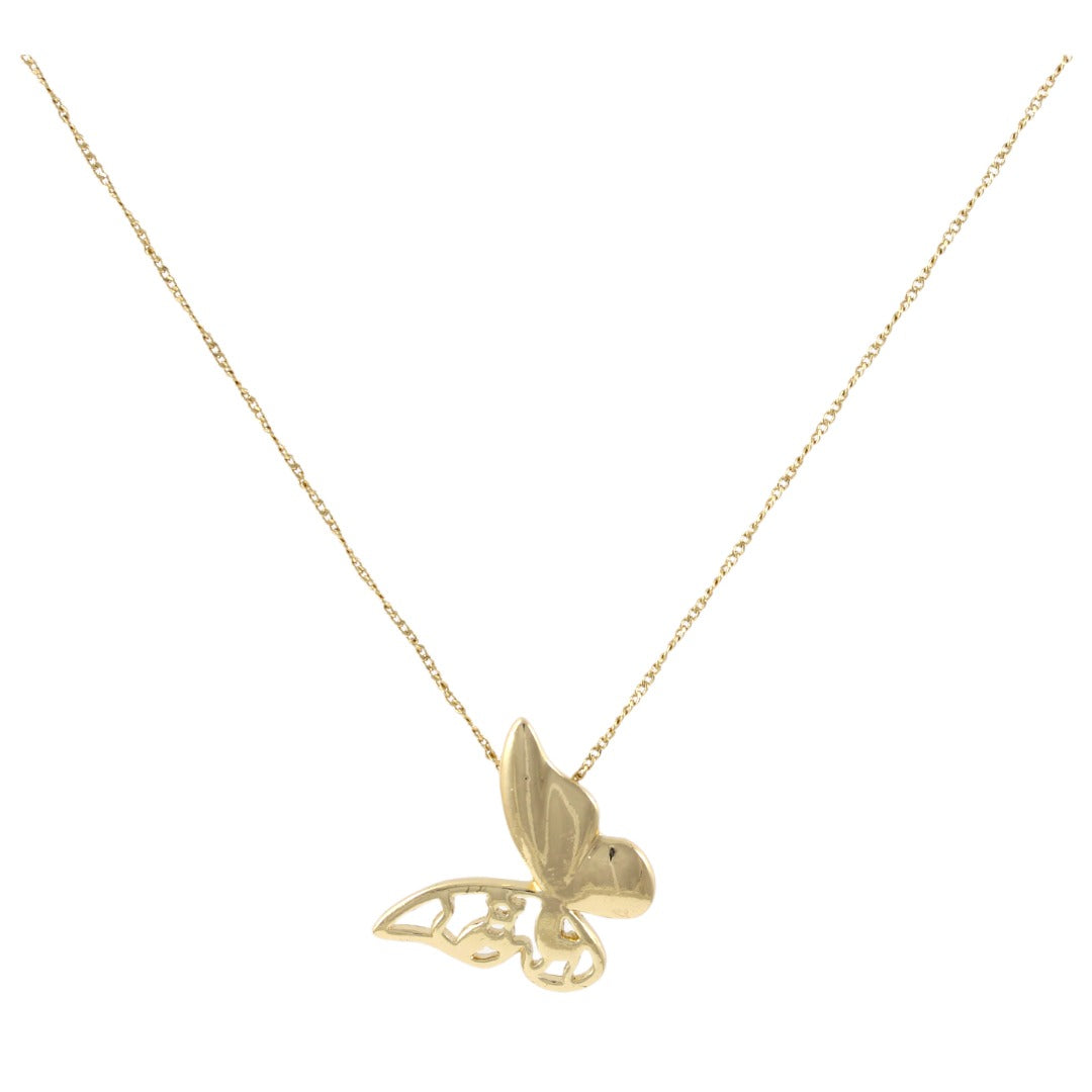 Butterfly Necklace Real Gold Plated 24K