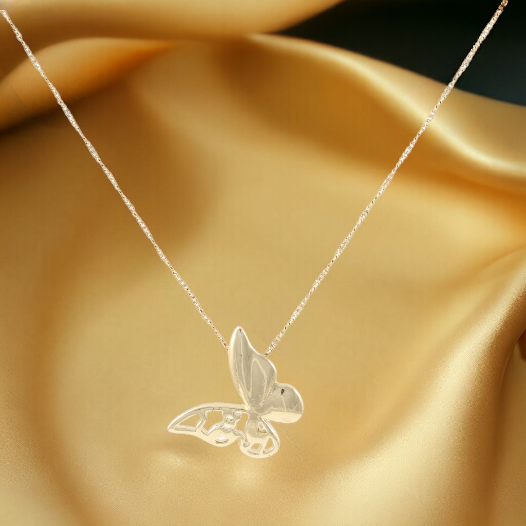 Butterfly Necklace Real Gold Plated 24K