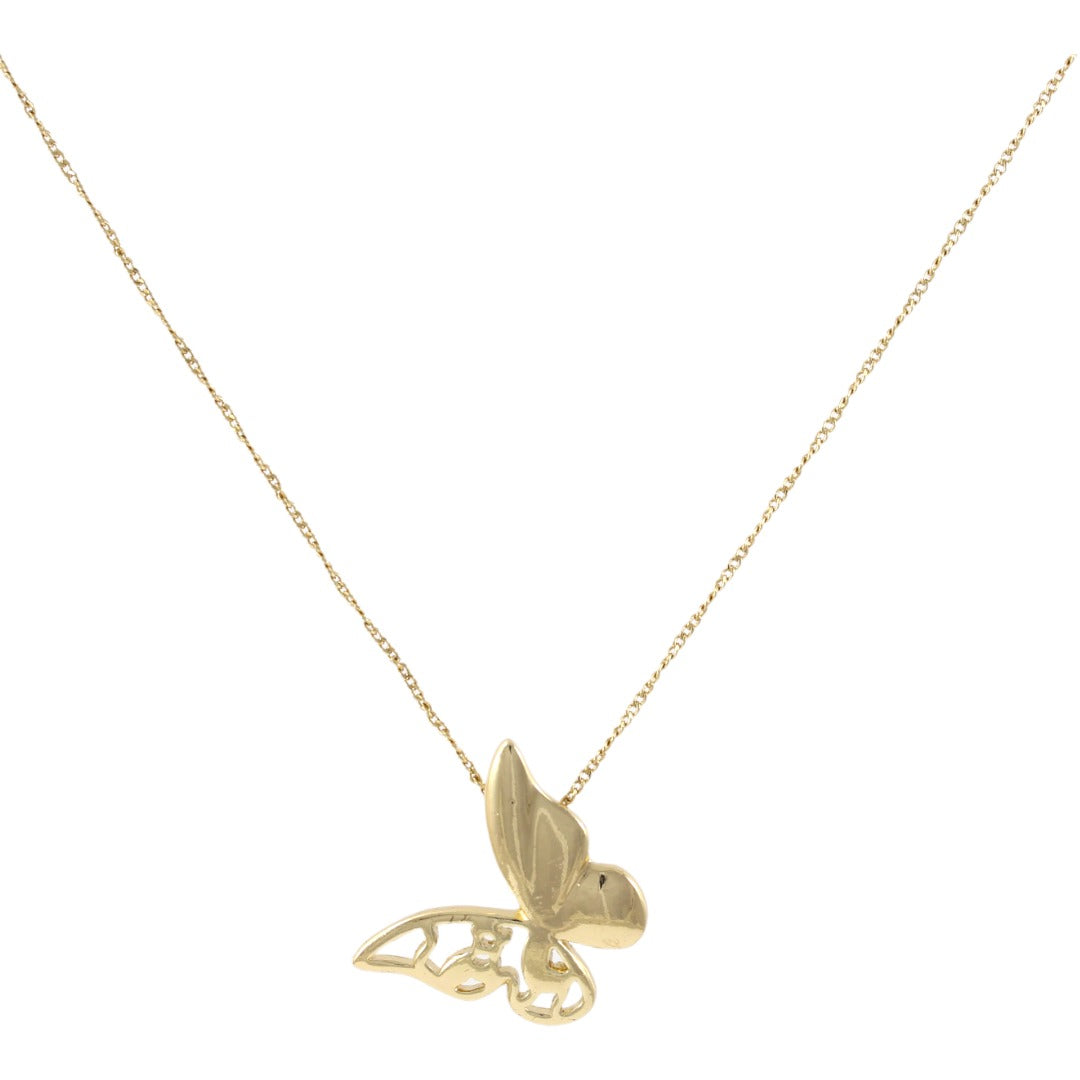 Butterfly Necklace Real Gold Plated 24K