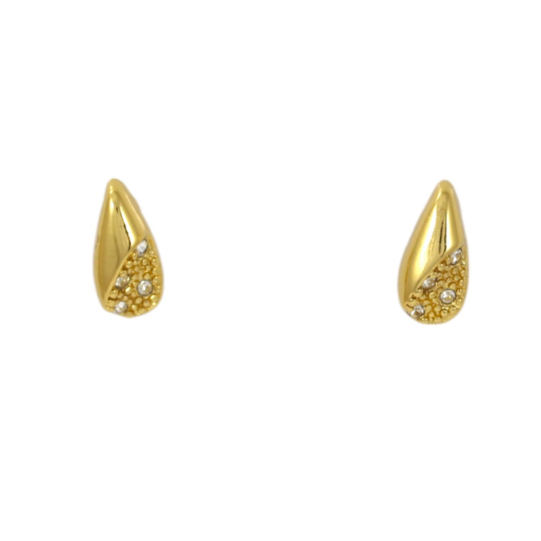Fancy Designed Drops Gold Plated 24K Stud Earrings