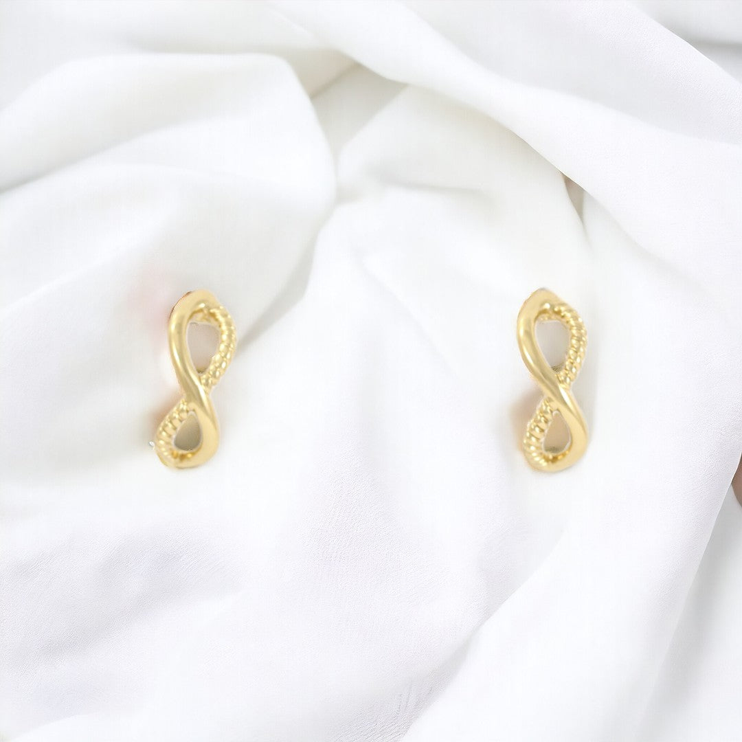 Fancy Designed Drops Gold Plated 24K Stud Earrings