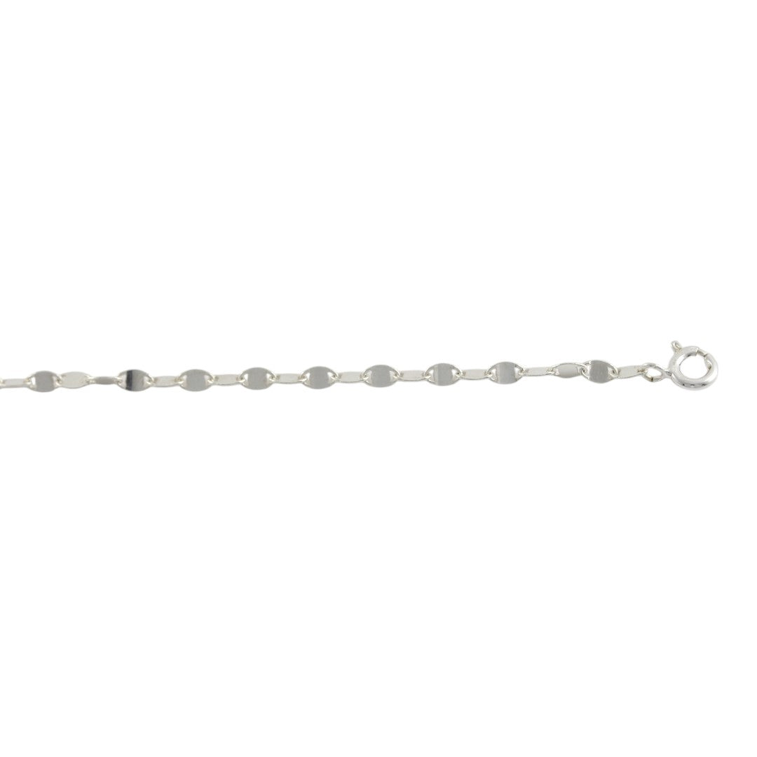 925 Sterling Silver Flattened Dics Bracelet