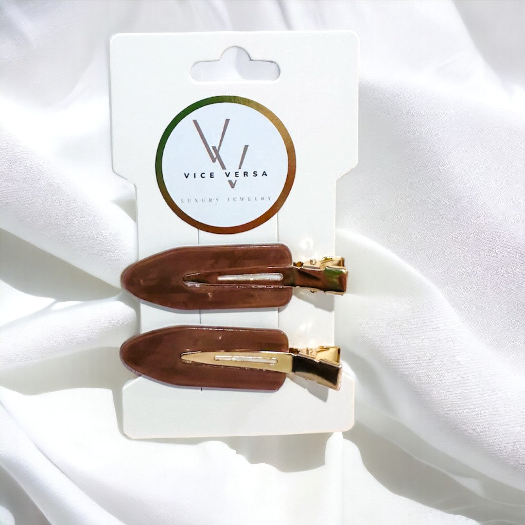 Pinzas para el cabello con láminas acrílicas