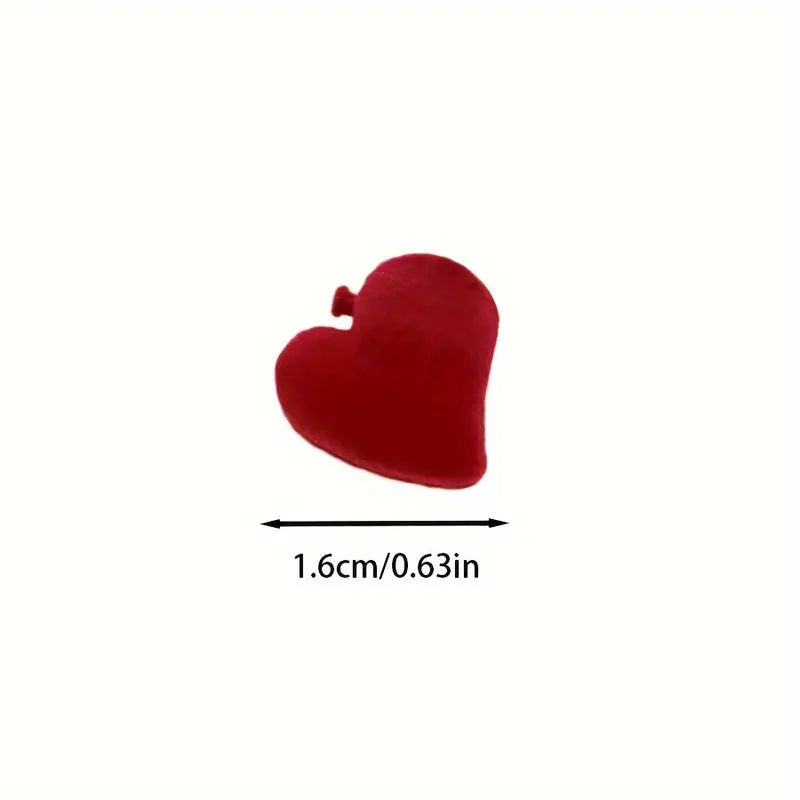 Small Heart Velvet Claw Hair