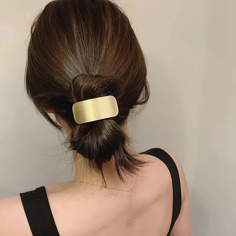 Golden Metal Ponytail Holder