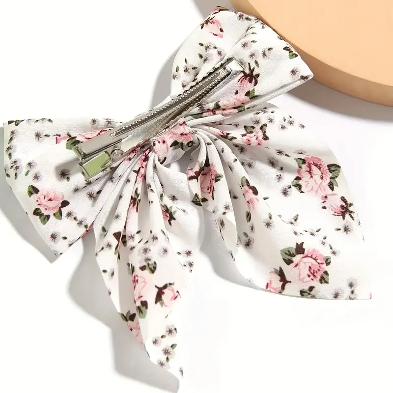 Satin & Texture Hair Bow Clip