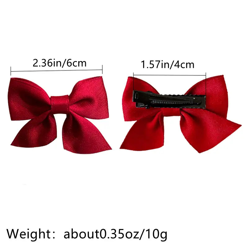 Cute Bow Hair Clips Set Decorative