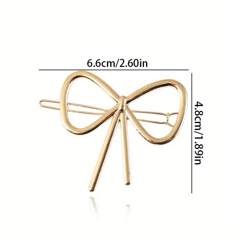 Gold bow Shaped Hair Clip