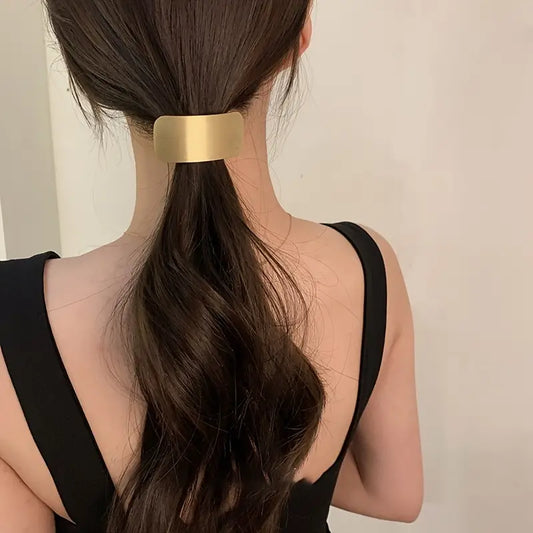 Golden Metal Ponytail Holder