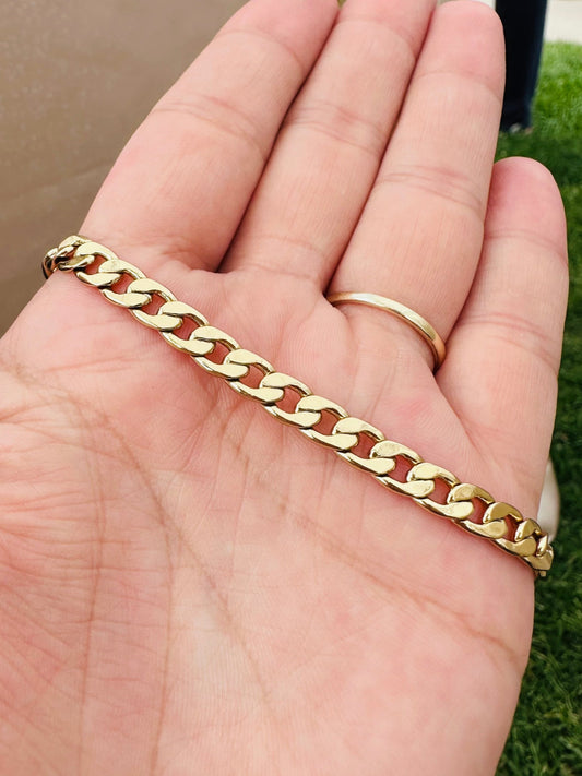 Men’s bracelet Thick Gold Plated 24K