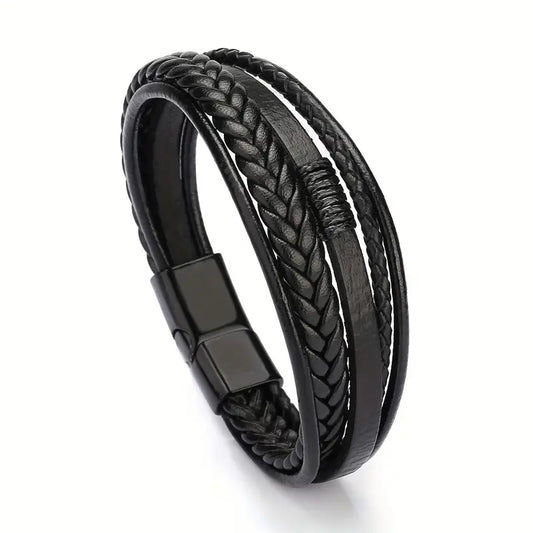 Leather Rope Hand Woven Men's Bracelet