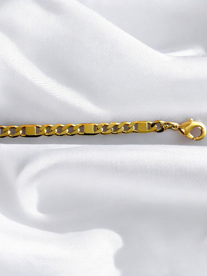 Cuban- Fígaro- Gucci & Mariner Anklet Gold Filled 18K