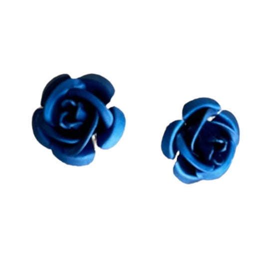 Blue Flowers Stud Earrings