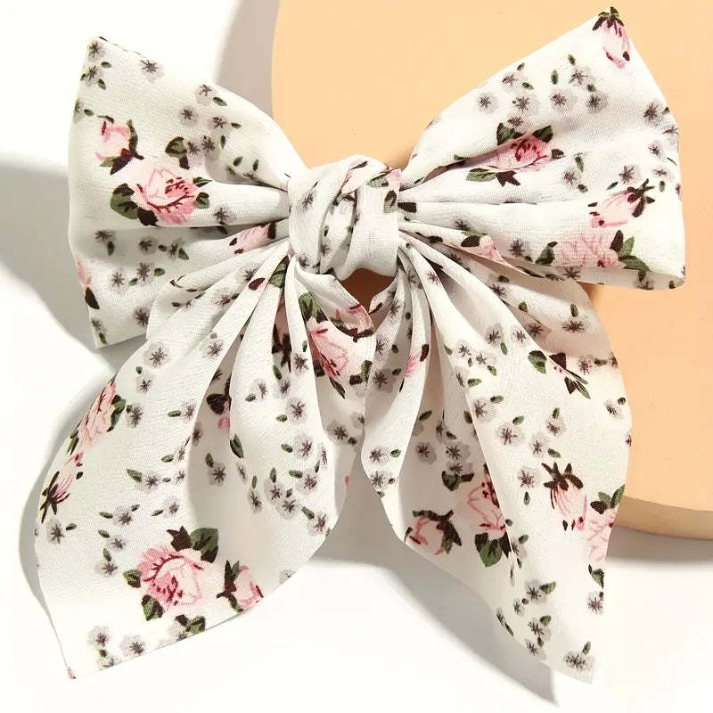 Satin & Texture Hair Bow Clip