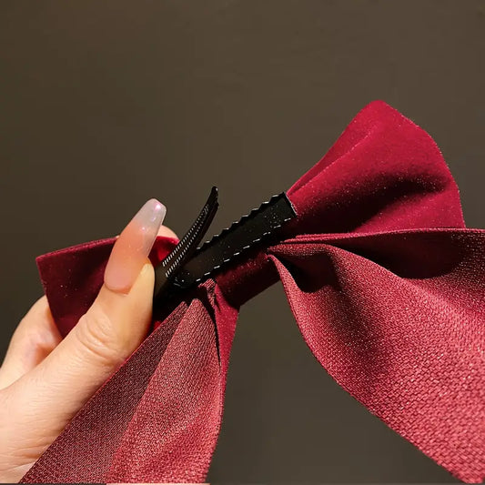 Velvet Bow Hair Clip