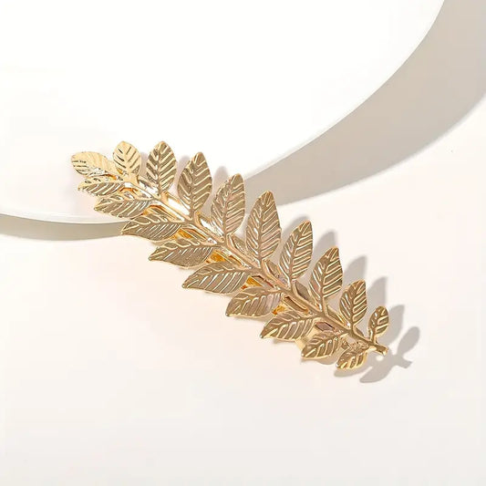 Leaf Hair Clip Gold