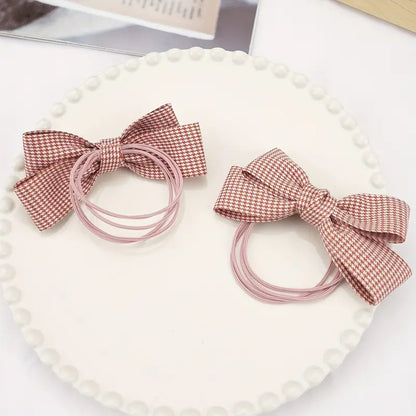 Leather Bow Hair Tie