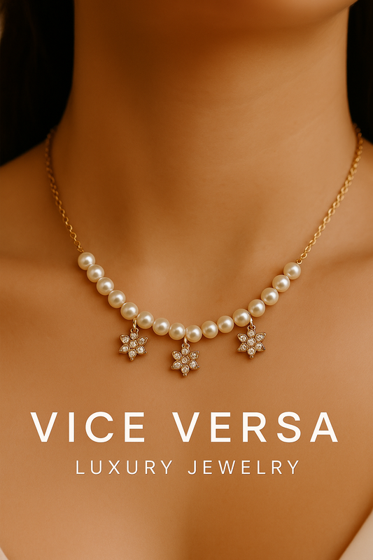 Grape Pearls Gold Plated Necklace Gold Plated 24K
