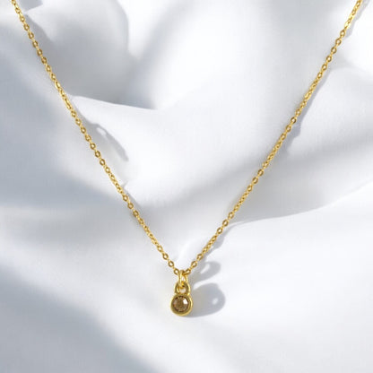 Delicate Gold Filled 18K Necklace Small Charm