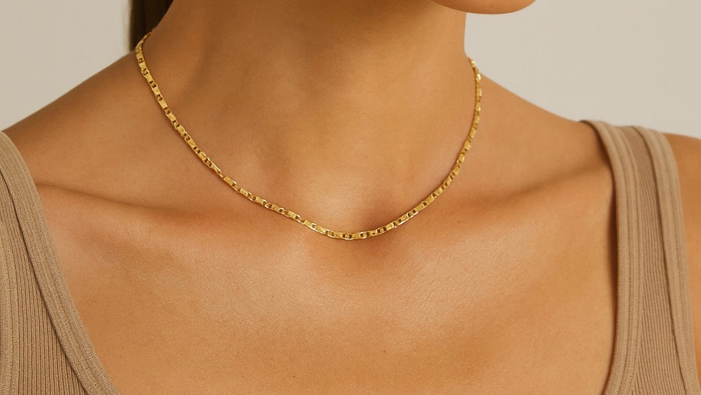 Valentino Chain Necklace Real Gold Filled 18K
