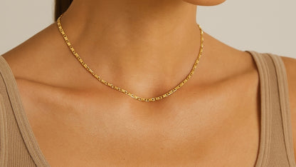 Valentino Chain Necklace Real Gold Filled 18K
