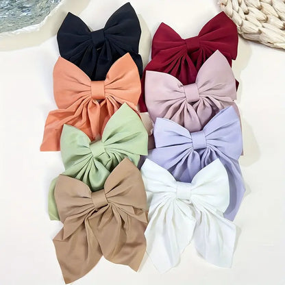 Satin & Texture Hair Bow Clip