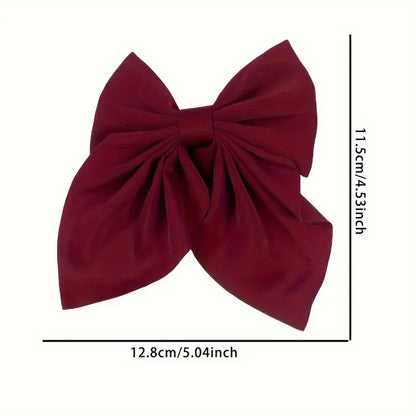 Satin & Texture Hair Bow Clip