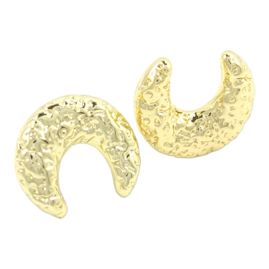 Moon Real Gold Plated Drop Earrings