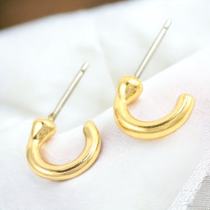 Baby Huggie Earrings Real Gold plated 24K Earrings