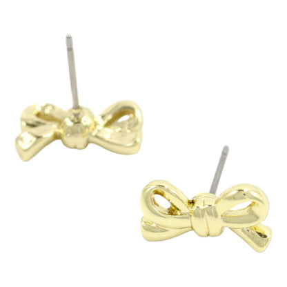 Ribbon Earrings Real Gold Plated 24K