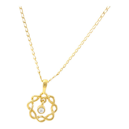 Flower Necklace Real Gold Plated