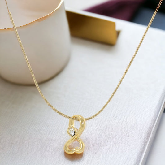 Infinite Heart Gold Plated 24K Necklace