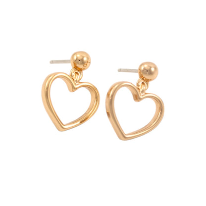 Heart Earrings Rose Gold Plated