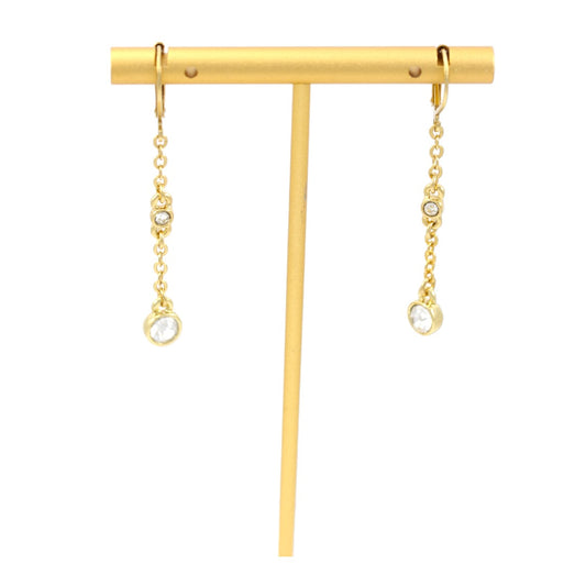 LONG -GOLD EARRINGS- CLOVER ROSÉ AU PEN